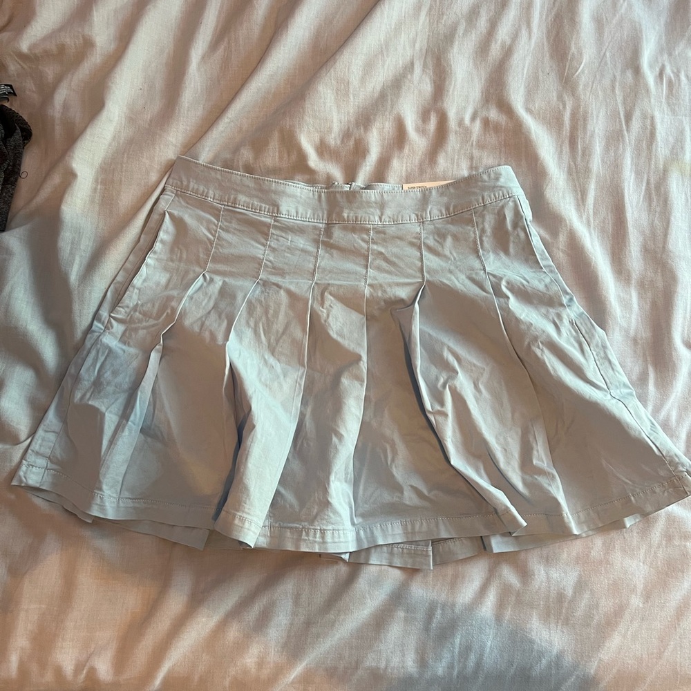American Eagle Baby Blue Pleated Skirt